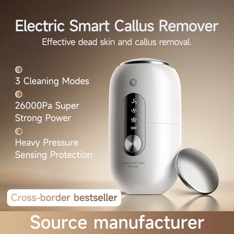 Rechargeable Electric Callus Remover for Feet – Waterproof Pedicure Tool with LED Display, 3 Adjustable Speeds, Stainless Steel Heads & Low Noise Motor