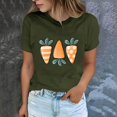 thumbnail image 2 of Plebaso T-Shirts de Pâques pour Femmes Manches Courtes Graphiques Hauts Imprimés Décontractés Mode pour Femmes, 2 of 6