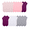 Pink, Coral, Violet, White, Gray, variant on No Boundaries Women's Ankle Cut Socks, 20 Pack, Shoe Sizes 4-10