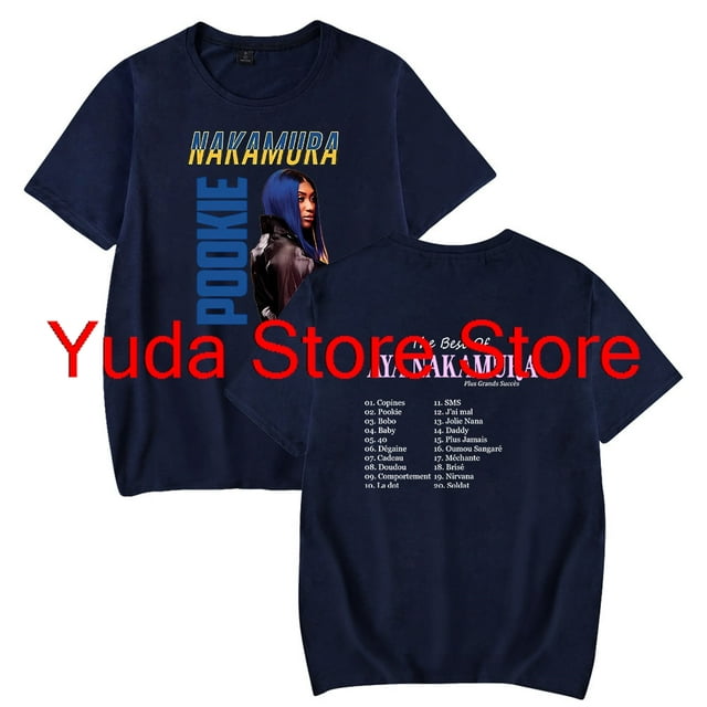 Aya Nakamura Merch T-Shirt Hommes Femmes Manches Courtes Rappeur Col Rond Mode Urbaine Chandail Tee