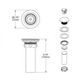 thumbnail image 2 of Elkay 3-1/2" Drain Fitting Type 304 Stainless Steel Body, 2 of 2