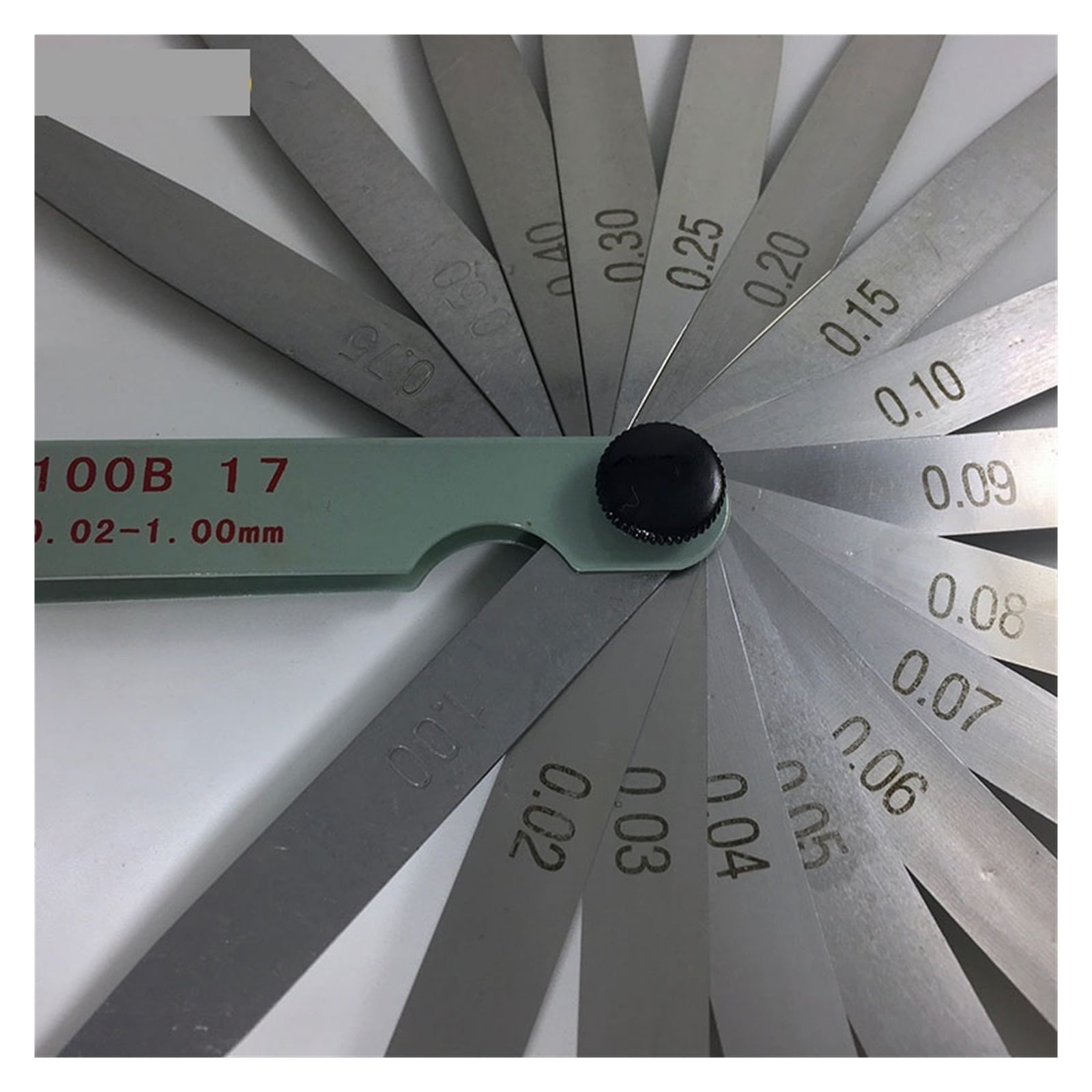 Feeler Gauge Filler 0.02mm To 1mm Metric Thickness Measurement Layout Tool 100mm Long 17 Blade ,Easy to Use