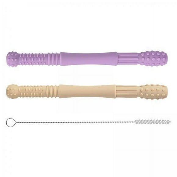 2-6 Pack Baby Tube Tube Toys con cepillo de limpieza Soft masticaciones Juguetes 3 piezas