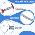 thumbnail image 4 of Herramienta de agarre flexible Uxcell de 2 piezas, gancho de limpieza de 0.47" de diámetro, 24" con 4 garras de acero inoxidable para desatascar fregaderos, plateado, 4 of 6