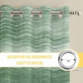 thumbnail image 6 of Sage Green Kitchen Curtains Window Panels, Vintage Modern Abstract Art Ombre Insulated Window Treatment Curtain, Grommet Curtains for Bedroom/Living Room/Bathroom, 2 Piece 52"Wx45"L, 6 of 8