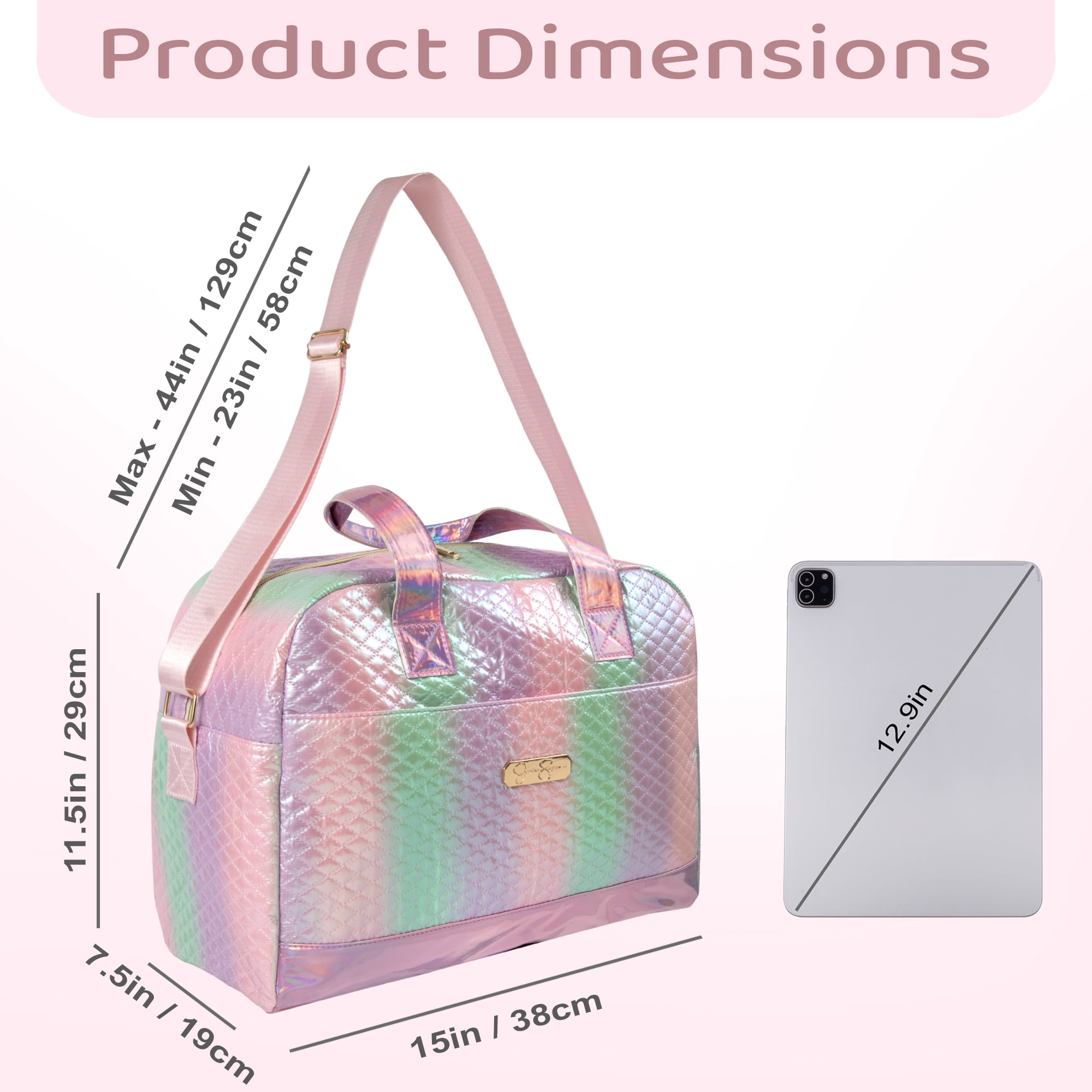 jessica simpson travel tote bags Wheeled Underseater  Luggage Online or going to work Jessica Simpson Insulated Wide Open