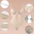 thumbnail image 2 of Women Plunging Deep V-neck Body Shaper Strapless Backless Bodysuit Shapewear, 2 of 5