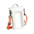 thumbnail image 2 of Bolsa impermeable para teléfono, resistente al agua, funda protectora para teléfono Blanco Naranja, 2 of 9