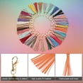 thumbnail image 4 of 2pcs Borlas de Cuero, Borla de Llavero de 6" con Gancho Giratorio para Hacer Joyería, Bolsos, Correas para Teléfonos (Naranja), 4 of 7