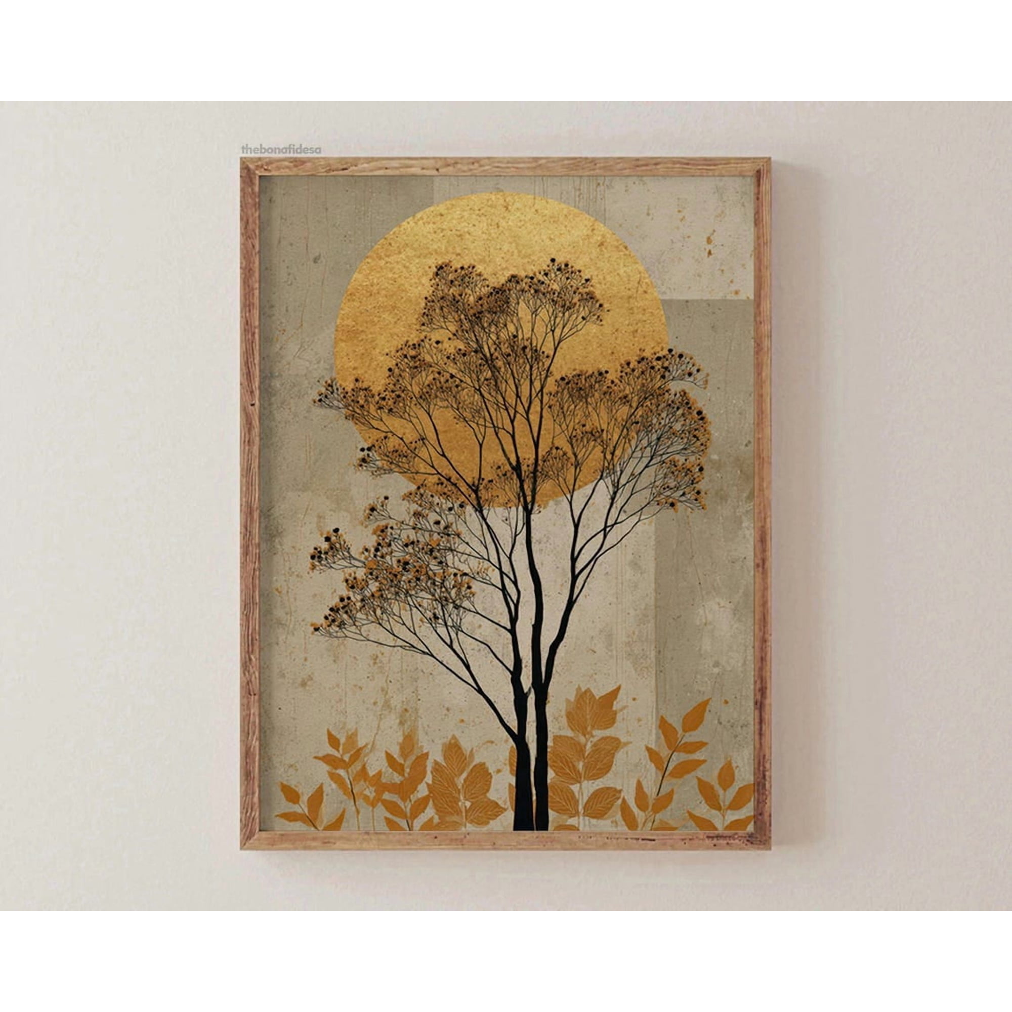 Japandi Tree Minimalist Zen Wall Art Print Minimalist Bedroom And Gallery Wall Decor
