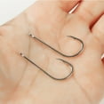 thumbnail image 6 of hook,Shanked Barbed To #10 Shanked Barbed Beak Fish Bait Offset J 1000pcs J Carbon #1 To #10 Offset J Shanked Beak Fish 1000pcs Steel #1 To Mewmewcat Silver Twirltide Carbon Steel #1 Buzhi, 6 of 6