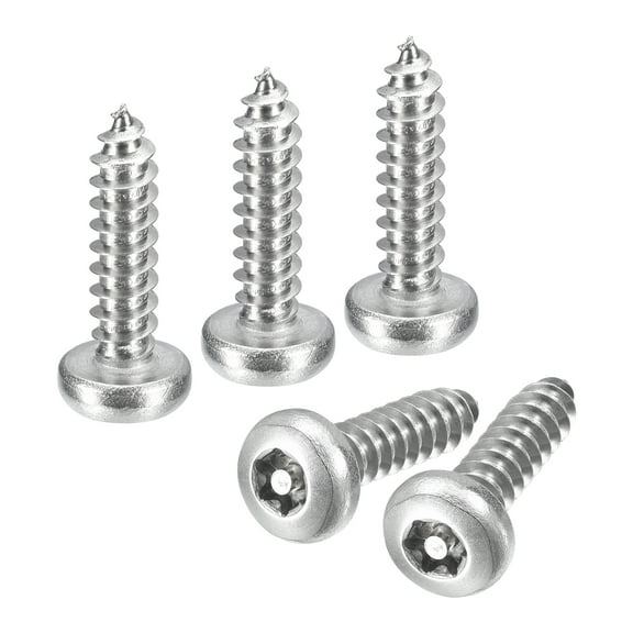 #10 x 3/4" Torx Security Screws, 10Pack Button Head, Self Tapping Screws, 304 Stainless Steel Anti-Theft Screws