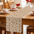 thumbnail image 5 of Brown Floral Table Runner - 60 Inch Long Vintage Rustic Flowers Botanical Spring Cotton and Linen Blended Dress Scarves Farmhouse Table Runner for Kitchen Dining, Coffee Table, 13" x 60", 5 of 8