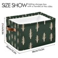 thumbnail image 4 of Yayeee 2 Pack Canvas Storage Basket with Handles for Shelves Fabric Bins Closet Organizer, Beige Plants, 4 of 8