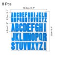 thumbnail image 2 of Uxcell 9.1 x 7.7 pulgadas 8 Hojas Calcomanías de Letras Letras de Vinilo para Calcomanía Exterior e Interior Azul Polvo, 2 of 5