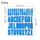 thumbnail image 2 of Uxcell 9.1 x 7.7 pulgadas 8 Hojas Calcomanías de Letras Letras de Vinilo para Calcomanía Exterior e Interior Azul Polvo, 2 of 5