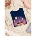 thumbnail image 3 of Chinese Ghost Festival Lights T-Shirt Women -Image by Shutterstock, Female 4X-Large, 3 of 4