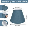 thumbnail image 2 of Lamp Shades Set of 2, Medium Blue Lampshade 7x13x9 inch, Barrel Lamphades for Table Floor Lamp, Easy Assembly Required Fabric Natural Linen Lamp Cover, Lamp Shade Harp Holder Included, 2 of 7