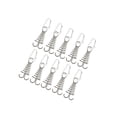 thumbnail image 1 of 10 Pcs Piquets de Tente Ancrage de Pont Boucle à Ressort Accessoires de Tente de Randonnée pour Extérieur Argent, 1 of 9