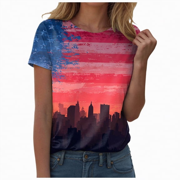 mgoYE T-Shirt for Women USA Navy 250th Anniversary Gifts Women T-Shirt 250 Years America Anniversary Shirt Womens 250th Independence Day Freedom Shirt USA Flag Star and Stripes Tee|Red L