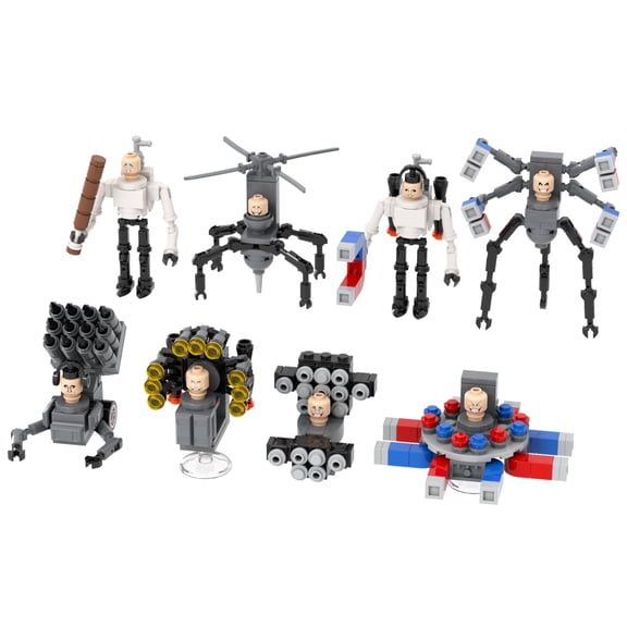 MOOXI Toilet Action Figures Building Set,Classic Creative Building Blocks Children Kit,Gifts for Kids(535pcs)