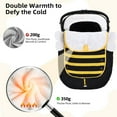 thumbnail image 4 of Baby Car Seat Cover, Caveen Winter Infant Carseat Canopy, Warm Plush Fleece Shield Covers to Protect Baby from Cold Wind Snow, Black, 4 of 10
