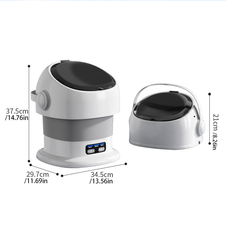 Foldable Mini Washing Machine, Portable Compact Washer for Household Underwear Socks Daily Laundry