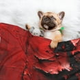 thumbnail image 3 of Pofeuu Abstract Red Textured Canvas Print Puppy Blanket,Dog Blankets,Pet Blanket Cozy Cat Blankets for Indoor Cats, Fuzzy Pet Blanket for Kitten Doggy Dog Blankets-Large, 3 of 8
