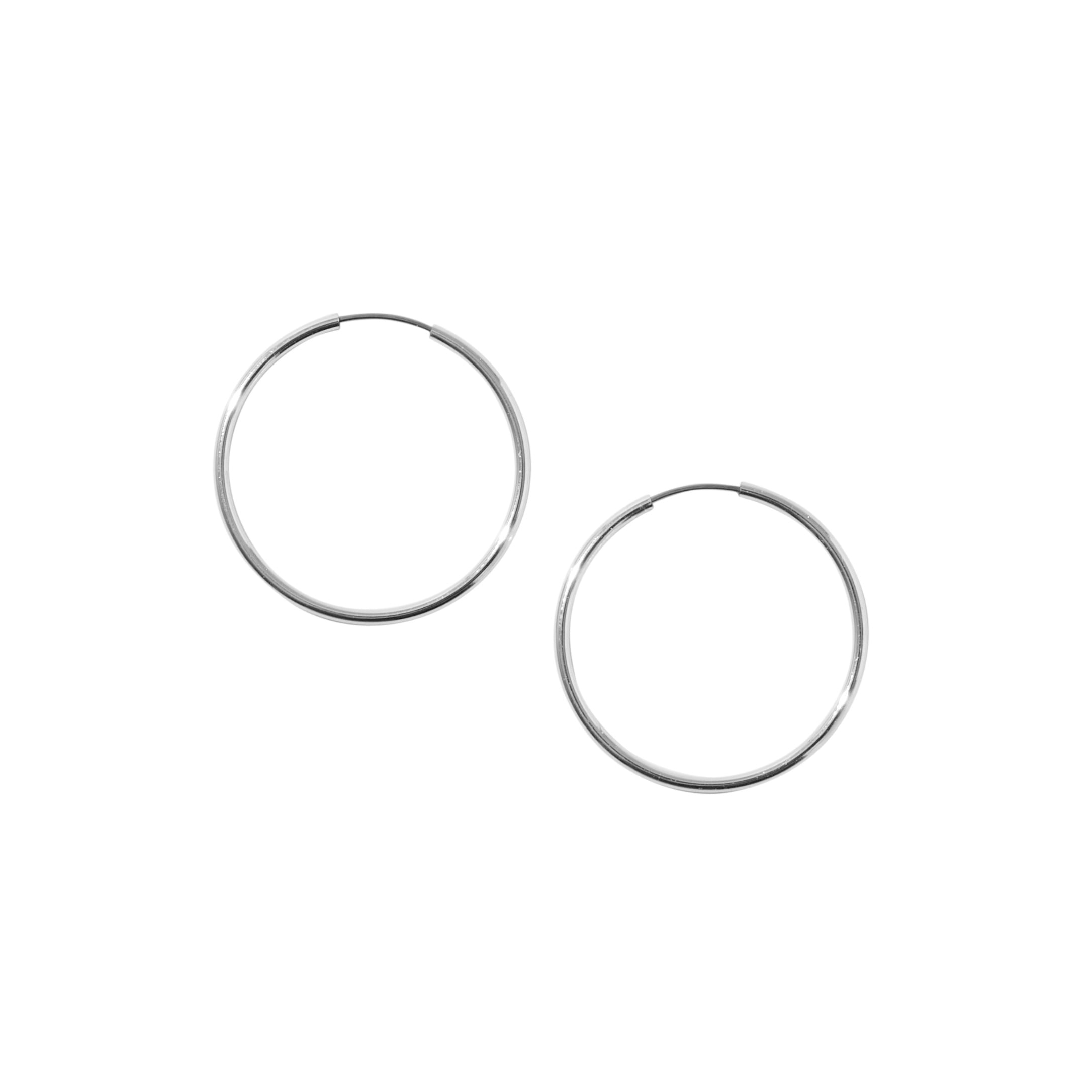 Claire's Teen Girls Silver 30 MM Hoop Earrings, Sensitive Solutions, 1-Pack