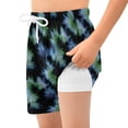 thumbnail image 4 of joogoo Green Tie Dye Boys Swim Trunks Beach Swimsuit Shorts Boxer 5-6T, 4 of 8