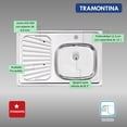 thumbnail image 3 of Fregadero con Cubeta Derecha de Empotrar Tramontina Standard 80x52x12.5 cm, 3 of 3
