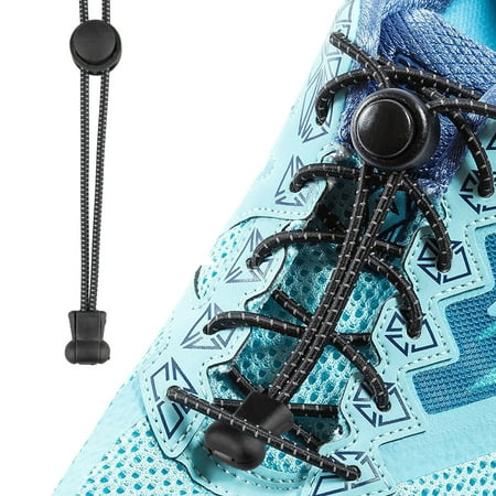 EEEKit 1 Pair No Tie Shoelaces Elastic Lock Shoe Laces Running Jogging Canvas Sneakers