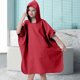 thumbnail image 1 of Toalla de Playa Tipo Albornoz de Secado Rápido con Capucha | Poliéster Rojo | 60X60Cm | Ideal para Surf, Natación y Baño | Niños de 5 a 13 Años, 1 of 6