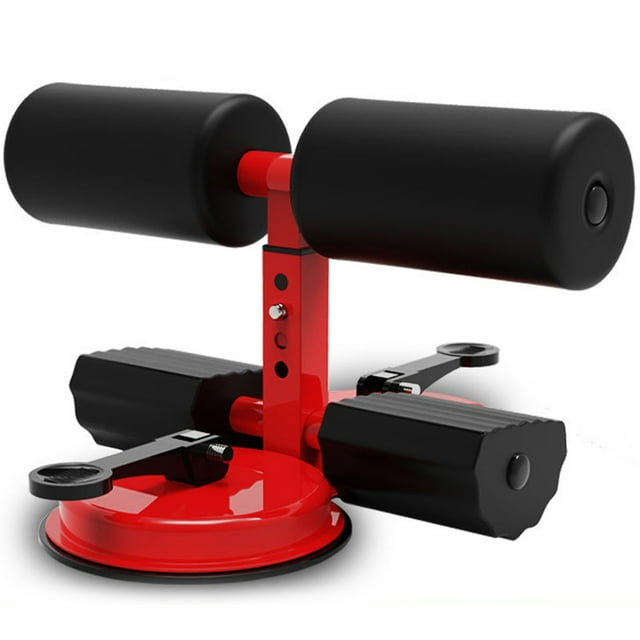 Portable Sit Up Bar with Double Suction Cups Push Up Trainer with 3 Adjustable Heights Muscle Training Equipment