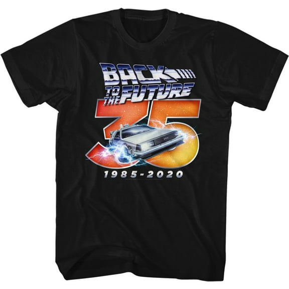 Back To The Future Thirty Five Black Adult T-Shirt