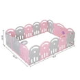 thumbnail image 3 of Qaba Baby Enclosure, Indoor & Outdoor Kids Activity Center, Pink, 3 of 9