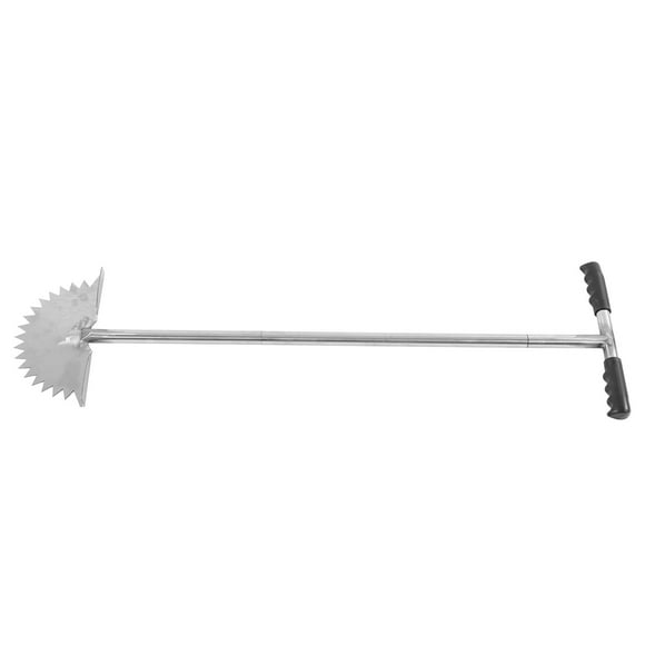 Lawn Edger, Saw Tooth Blade Stainless Steel Easy To Install Long Handle Manual Lawn Edger Half Moon Durable For Driveways
