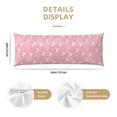 thumbnail image 3 of Disketp Pink Flamingos and Flowers Print Body Pillow Cover - Super Soft 20x54 Body Pillow Case,Long Side Hidden Zipper, 3 of 8