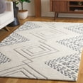 thumbnail image 2 of SAFAVIEH Casablanca Jannine Geometric Shag Area Rug, Ivory/Grey, 7' x 7' Square, 2 of 10
