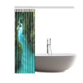 thumbnail image 3 of MYPOP Beautiful Natural Scenery Decor, Winding River Caves Polyester Fabric Bathroom Shower Curtain 60 X 72 Inches, Turquoise Blue Olive, 3 of 3