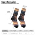 thumbnail image 2 of Rateoe Mythical Serpent Mountain Sunrise for Women Casual Calf Socks - Cute Crew Socks - Thin Soft Above Ankle Socks Size 5-11, 2 of 6