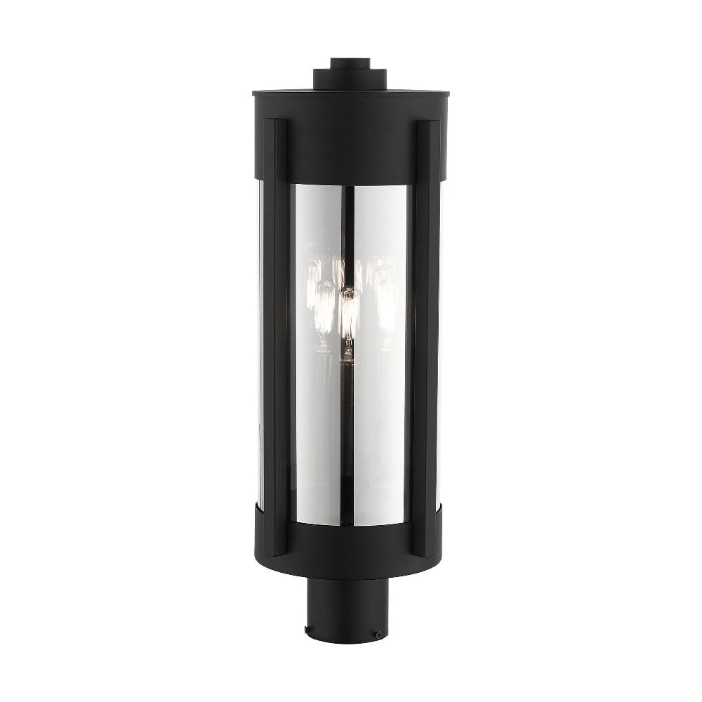 Livex Lighting - Sheridan - 3 Light Outdoor Post Top Lantern in Contemporary