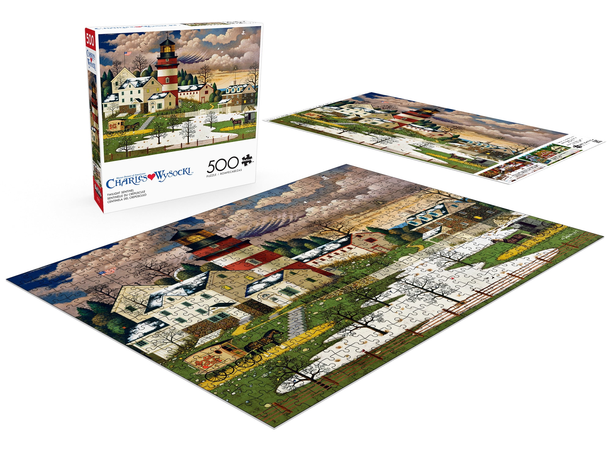 Buffalo Games Charles Wysocki Twilight Sentinel 500-Piece 21.25 x 15 inch Interlocking Jigsaw Puzzle for Adults Ages 14+
