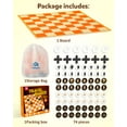 thumbnail image 6 of Coogam 3-in-1 Chess and Checkers Game, Tic Tac Toe Vintage Jumbo Board Game with Playmat, Party Favor Family Lawn Activity Indoor Outdoor Travel Play, 6 of 8