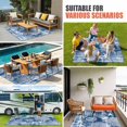 thumbnail image 3 of Navy Blue Coastal Outdoor Rug 4x6 Ft, Non Slip Washable Area Rug, Nautical Starfish Coral Jellyfish Shell Sea Patio Rugs Carpet Runner, Large Floor Mat for Indoor/Outdoor Deck Porch Camping, 3 of 8