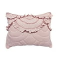 thumbnail image 3 of Design Studio Scallop Ruffle Blush Pink 2-Piece Garment Washed Soft Solid Quilt Set - Twin, 3 of 4