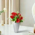 thumbnail image 2 of 1Pc Artificial Rose Flower Pick,Realistic Silk Artificial Flowers with Stems,Artificial Rose Flower Heads Real Looking Fake Roses for Valentine's Day Gifts,Engagement,Anniversary,Wedding,Red,12", 2 of 8