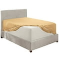 thumbnail image 5 of Premium 1800 Collection 18" - 21" Extra Deep Pocket Fitted Sheet, Fits High Profile Mattresses with Toppers, Double Brushed Soft Microfiber, Hypoallergenic, Full Size - Camel Gold, 5 of 8