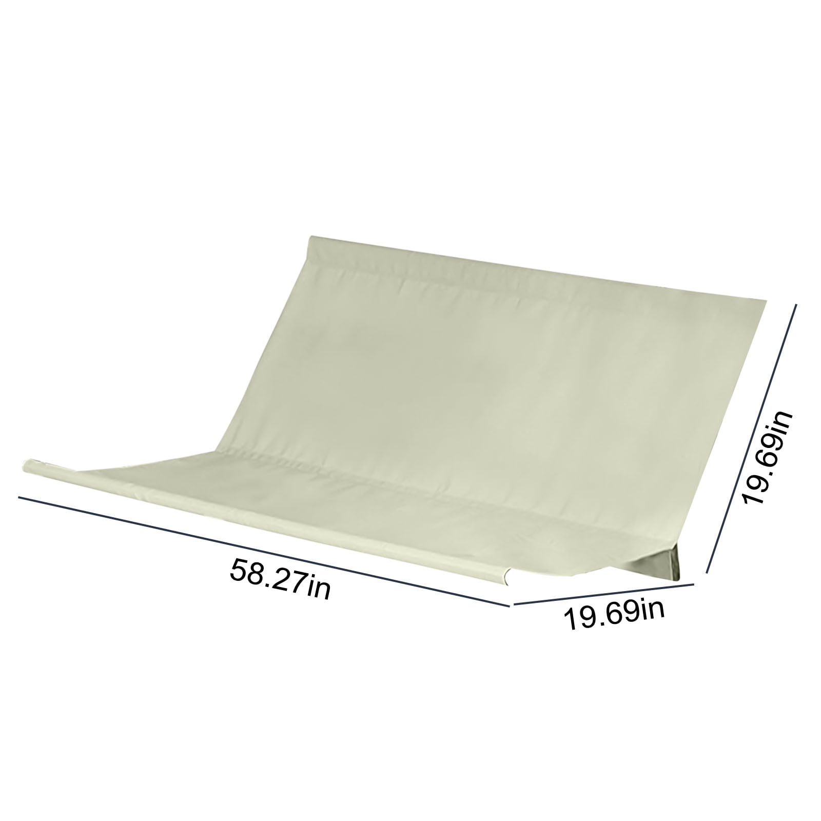 HCBY 600D Oxford Patio Swing Seat Cover, Waterproof Replacement Cushion Cover, 3-Seat Outdoor Chair Seat Cover, Weatherproof Patio Furniture Cover