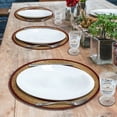 thumbnail image 5 of Beaded Placemats Set of 4 for Dining Table, Table Placemats, 14 Inches Round - Red Gold, 5 of 9